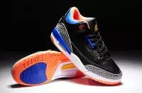 2019U air jordan 3 classic bw hommes chaussures jogging pas cher noir bleu